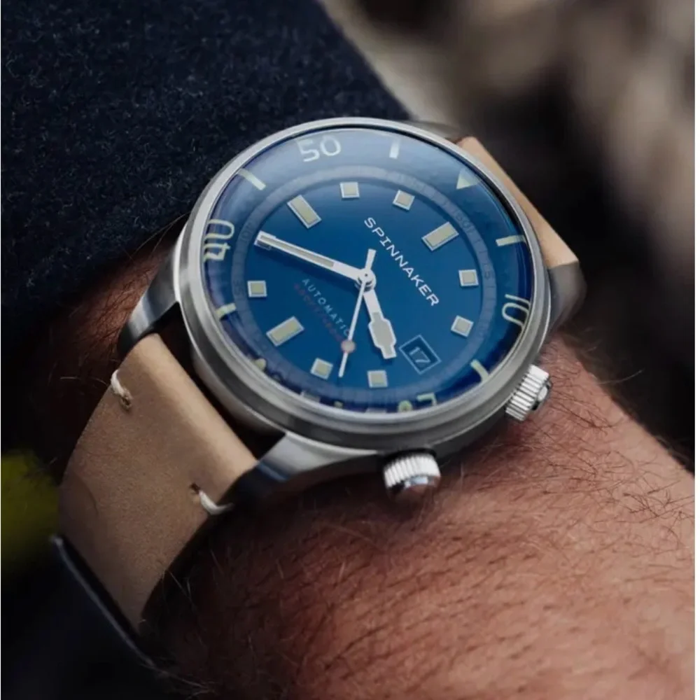 SPINNAKER Bradner Automatic Leather Strap 42mm Watch - Picture 3 of 14